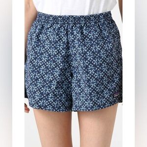 Patagonia Baggies Shorts Blue Ikat Geometric Print Elastic Waist Shorts Large